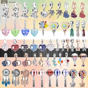 925 Silver Fit Charm 925 Bracelet Mode Coloré Amour Attrape-rêves Bonbons Charms Ensemble pour Charms Bijoux 925 Charm Perles Accessoires