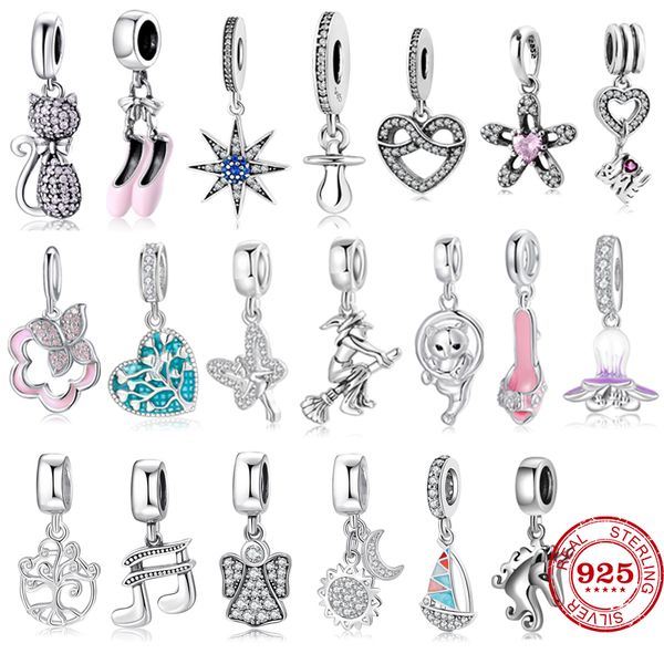 925 Argent Fit Pandora Charme 925 Bracelet Charme Parfum Maquillage Vernis À Ongles ensemble de charmes Pendentif DIY Fine Perles Bijoux