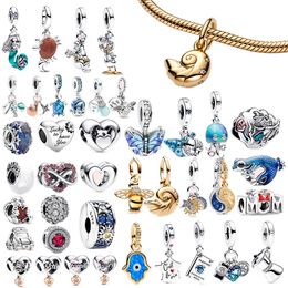 925 Zilver Fit Pandora Charm Love Mermaid Gossip Fashion Charms Set Hanger DIY Fine Beads Sieraden, een speciaal cadeau voor vrouwen