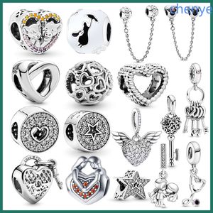 925 SILVER FIT PANDORA CHARM Valentijnsdag Moederdag Love Series Love Gevulde hangende kralen sieraden Kraal Dange mode charmes set hanger diy fine kralen sieraden