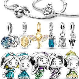 925 Silver Fit Pandora Charmes d'origine DIY Pendant les femmes bracelets Perles Flight Key pour charger les bijoux de la mode
