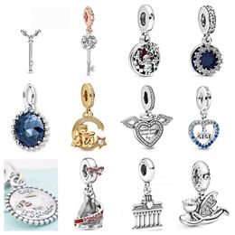 925 Argent Fit Pandora point Perle Bijoux Cadeau Sculpture Convient aux Femmes Charmes Bracelet Charme Perles Dangle DIY Bijoux Accessoires T013