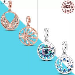 925 Zilver voor Pandora Charms Sieraden kralen mij stralen van het leven Maan Power vuur In het oog Medallion Charms Set hangdeuze DIY Fijne kralen sieraden