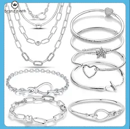 925 zilver voor pandora bedels sieraden kralen Europese Kraal Hanger Diy Me Infinity Knoop Ketting Armband Femme Sieraden Voor Vrouwen Gift