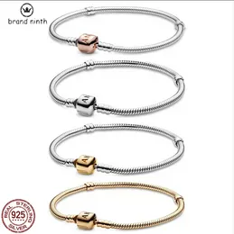 925 argent pour pandora charms bijoux perles pendentif bricolage bracelet classique fermoir seau en or rose