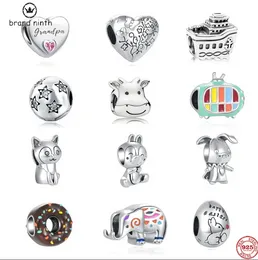 925 plata para pandora dijes joyería cuentas nuevo barco europeo abuelo elefante estrella Clip DIY encantos conjunto