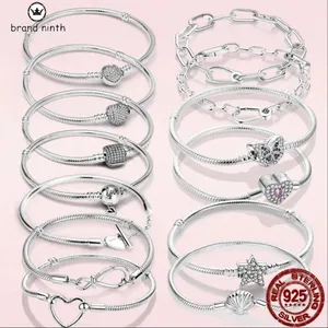 925 plata para pandora charms joyería cuentas colgante Diy Me Link cadena pulsera