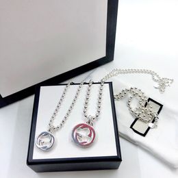 925 zilveren G-sieraden Designer ketting Heren en dames dubbele standaard hanger ketting Mode ketting cadeau