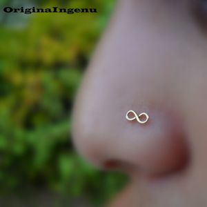 925 Argent Or Rempli À La Main Punk Minuscule Stud Bijoux Réel Piercing Nez Anneau Pour Les Femmes