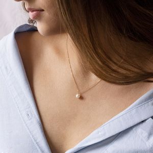 925 zilver / goud gevulde parel ketting handgemaakte sieraden choker hangers voor vrouwen