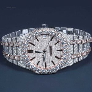 925 Silver Hip Hop Diamond Watch VVS Premium Quality Luxury Hip Hop Diamond VVS Moissanite Mechanische automatische horloges voor mannen