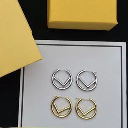 925 Pendientes de aro de plata Pendientes para mujer Pendientes de diseñador Aros de oro Diseñadores de lujo Joyas para mujeres Pendientes F Regalos de Navidad Pulsera