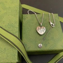 925 zilveren Italiaans design hoogwaardige sieraden blind voor liefde hanger ketting heren en dames hartvormige tijger Pend275p