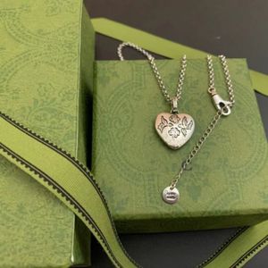 925 zilveren Italiaans design hoogwaardige sieraden blind voor liefde hanger ketting heren en dames hartvormige tijger pend318s