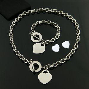 Liefde hart ketting armband sieraden sets designer OT sieraden voor dames heren armbanden kettingen verjaardag kerstcadeau bruiloft sieraden