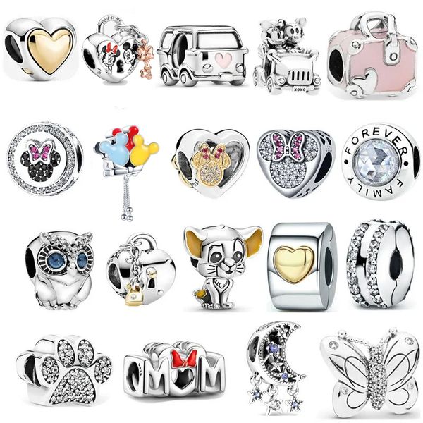 925 Plata amor ratón perro pata globo encantos colgante cuentas de moda DIY ajuste Pandoras buena calidad encanto pulsera regalo de joyería