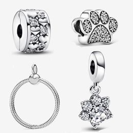 925 Silver Love's Handprint hanger ketting Fit Pandora Style Diy Charm kralen sieraden set