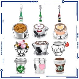 925 Zilver Multi Stijl Hoge Kwaliteit Koffiekopje Fit Hanger Fit PAN Originele Armband DIY Dames Sieraden Cup Charm sieraden Gratis Verzending