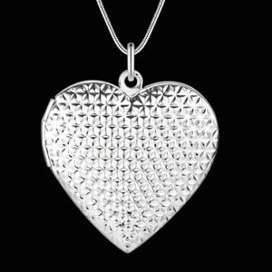 925 argent collier breloques coeur cadre photo pendentif pour femmes mode fête mariage accessoires bijoux