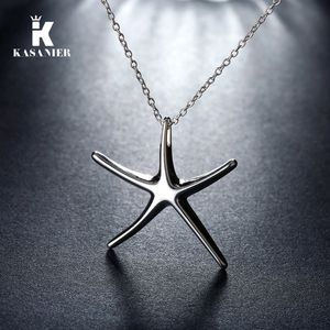 925 zilveren ketting mode-sieraden schattige dynamische Star Starfish hanger slanghalsband Noble hanger ketting mooi meisje