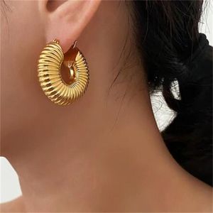 Boucles d'oreilles en métal avec aiguille en argent 925, bijoux modernes, nouvelle tendance, couleur or, à la mode, pour femmes, GC2428, 2024