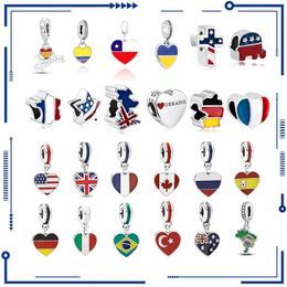 925 argent nouveau Original bricolage femmes bijoux drapeau suspendus Rune perles adapté aux PAN bracelets porte-bonheur bricolage perles charme bijoux livraison gratuite