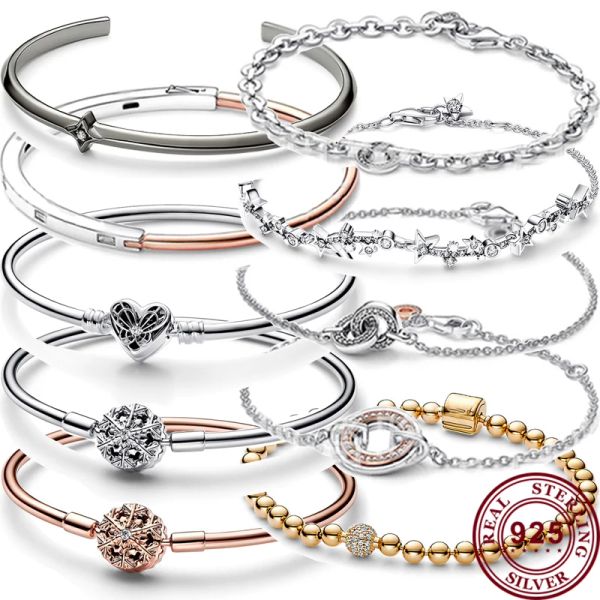 925 argent Original femmes créatives or perle amour Logo 2023 nouveau rond mode PAN Bracelet Festival des femmes de haute qualité cadeau livraison gratuite