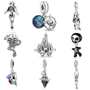 925 Silver personnalisé Skull Charm Fashion Bijoux Accessoires de chats Perles de chien Pendant Diy Fit Pandora Bracelet Designer Collier For Women Party Gift