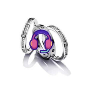 925 Silver Anneaux Croissant Lune, étoiles Stones Anneaux pour femmes Bijoux d'anniversaire Cadeau