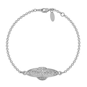 925 Silver Saturn Pendant Bracelet Luxury full Diamond ladies designer bracelet pour bijoux de mariage entre amoureux