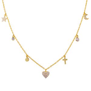 Collier chaîne simple en argent 925 collier femme bijoux papillon, lune, étoile, coeur, cercle, croix accessoires Q0531