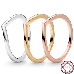 925 zilveren vrouwen passen Pandora Ring Originele hartkroon mode ringen prachtige V-vormige mode-kroon wensen bot vrouwen