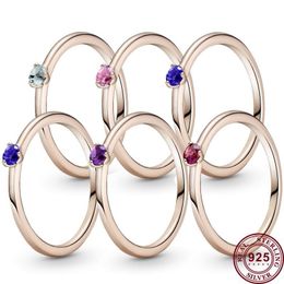 925 argent femmes Fit Pandora bague originale coeur couronne mode anneaux couleur claire exquis amour Zircon femmes Pan