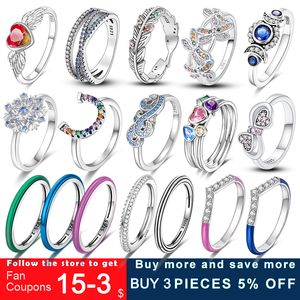 925 zilveren vrouwen passen Pandora Ring Originele hartkroon mode rings me styling power ring plave paarse bruids sets sets