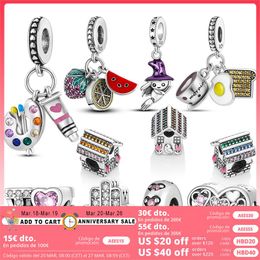 925 perles d'argent charmes pour bracelets à breloques pandora créateur pour femmes j'aime maman protection main Hamsa