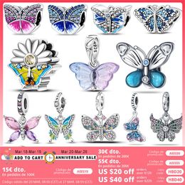 925 SIVER kralen Charms voor Pandora Charm Armbanden Designer voor vrouwen Lent Butterfly Dange Charms