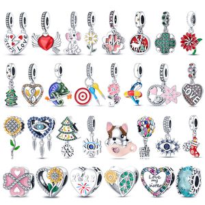 925 SIVER kralen Charms voor Pandora Charmarmbanden Designer voor vrouwen hart zonnebloem