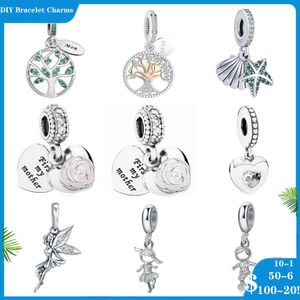 925 SIVER kralen Charms voor Pandora Charmarmbanden Designer voor vrouwen Little Fairy Tree Starfish Shell Boy Girl