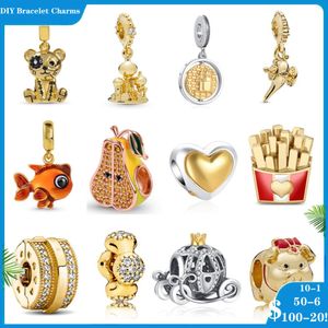 925 SIVER kralen Charms voor Pandora bedelarmbanden Designer voor vrouwen Steampunk Bear Frites Pear Pear Pary Car