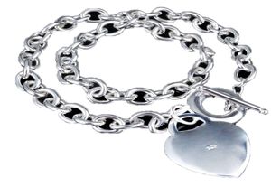 925 Gestempelde hartvorm kettingmerken Sterling Silver Link Chain ketting voor dames dames modeontwerper hanger kettingen JE3019075