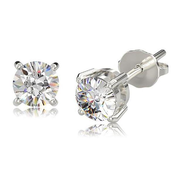 925 Sterling Sier rond boucles d'oreilles 1 paire décontracté glacé diamant Micro pavé Moissanite boucle d'oreille hommes femmes cadeau bijoux livraison directe