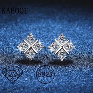 925 sterling zilver 08 karaat 2 diamanten 8 oorbellen Klassiek modeontwerp Licht luxe nichetemperament 240228