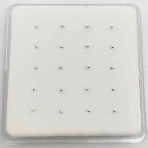 925 Sterling Zilver 1 2 mm bal Neus Studs Pins Bone nez Body Piercing sieraden 20 stks pack212n