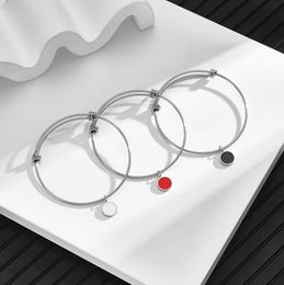 925 Sterling zilver verstelbare cirkel hanger armband sieraden charme merk ontwerp mode voor vrouwen fijne valentijn sieraden cadeau -bangle accessoires