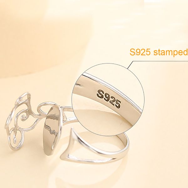 925 Siltling Silver Adjustable Ring Base Rencarning for 11x12.5mm oval Gemstone Setting DIY bijouterie Gift pour les femmes