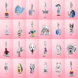 925 Sterling Silver Astronaut Maan Ster Charms Fruit Ananas Hanger Lucky Bead Fit Pandora Armband Voor Sieraden DIY