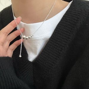 925 argent Sterling perle chaîne gland pendentif collier Style Simple clavicule chaîne femme anniversaire cadeau bijoux
