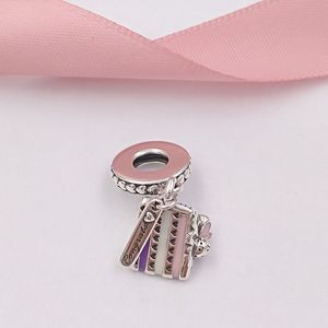 925 Sterling Silver Perles de célébration Cake Pendant Charms Charmes Fits Bracelets de style pandore européen