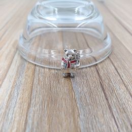925 Sterling Silver kralen Kerstmis Polar Bear Charm Charms Past European Pandora Style Jewelry armbanden ketting 796466EN39 Annajewel