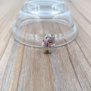 925 cuentas de plata esterlina Navidad oso polar encanto encantos se adapta a la joyería de estilo Pandora europeo pulseras collar 796466EN39 AnnaJewel